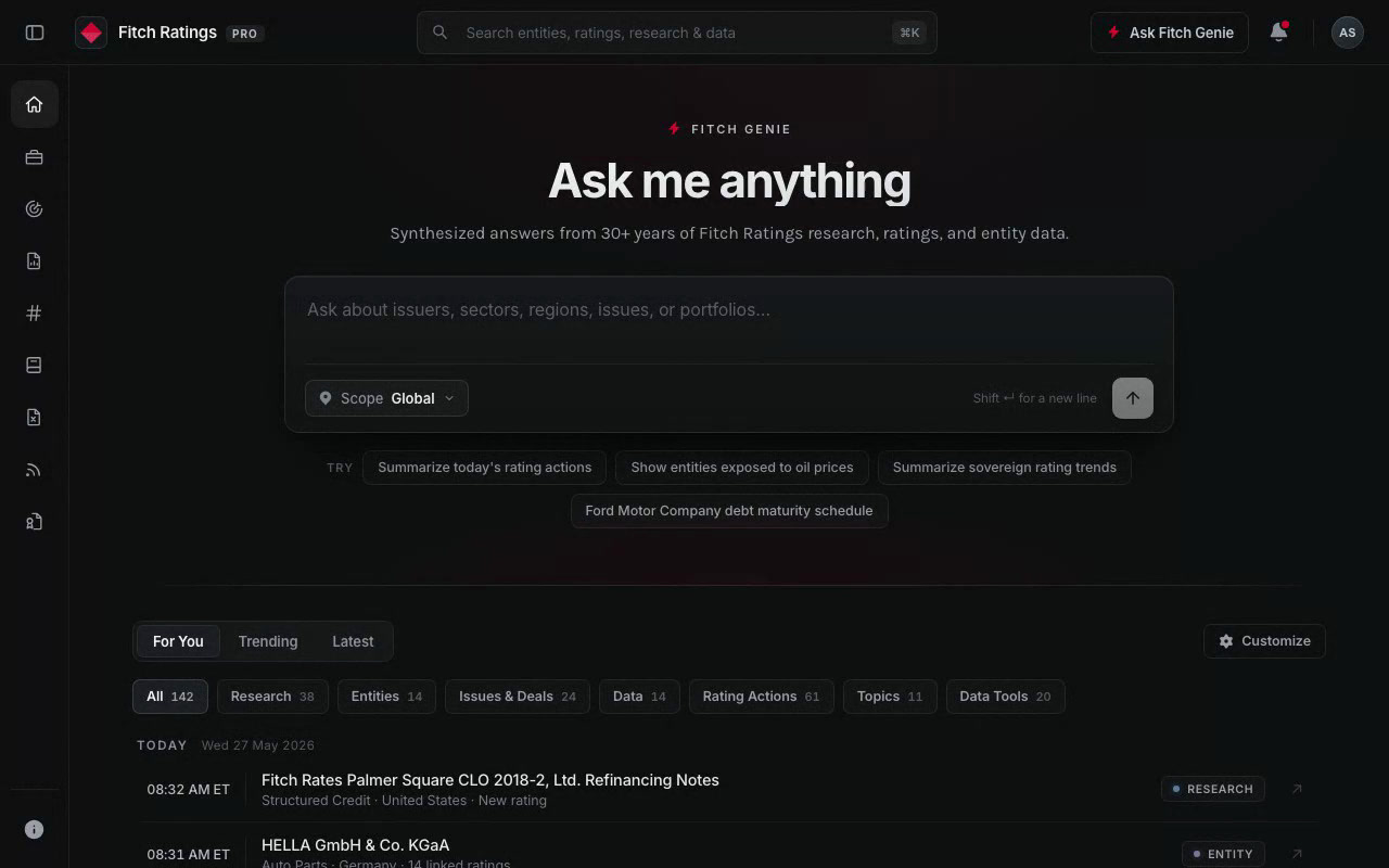 Fitch Ratings Pro Home Page